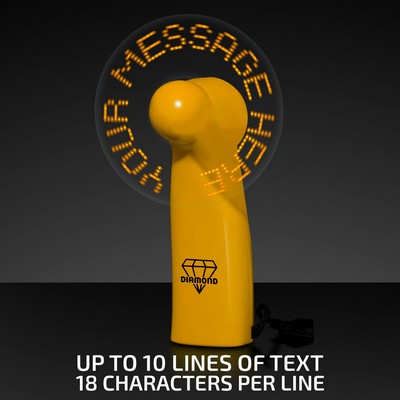 Pre-Programmed Yellow Mini Fans with Yellow LEDs - PRINTED