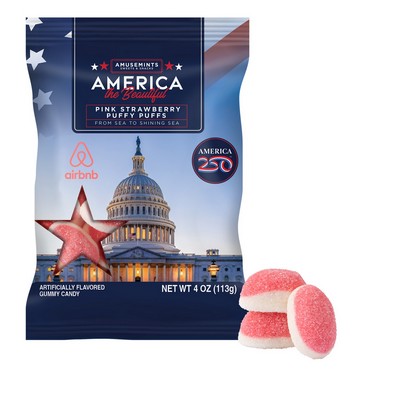 America 250- 4oz. Digibag-Strawberry Puffs
