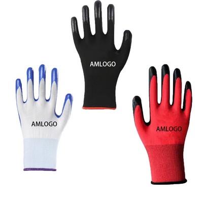 Safety Work Gloves Latex Coated