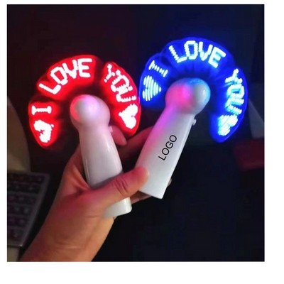 Message Hand Fan with LED
