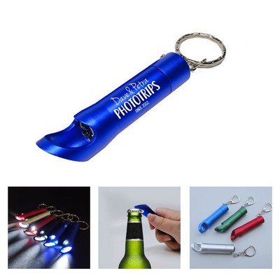 Aluminum LED Bottle Opener with Key Chain