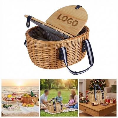 Willow Picnic Basket Set Four