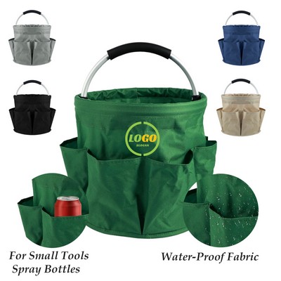 Gardening Storage Tote with Handle and 6 Pockets