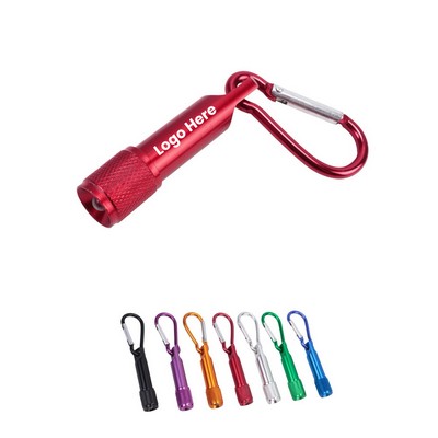 Aluminum LED Flashlight with Carabiners