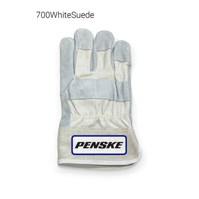White Suede Cowhide Leather Work Gloves (Pairs)