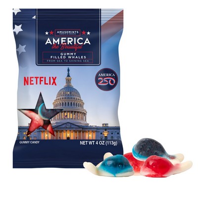 America 250- 4oz. Digibag-Gummy Filled Whales