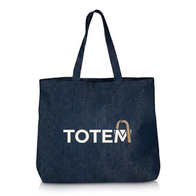 Denim Jumbo Tote Bag with Gusset