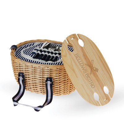 Twine Living® Central Park Willow Picnic Basket Set for Four