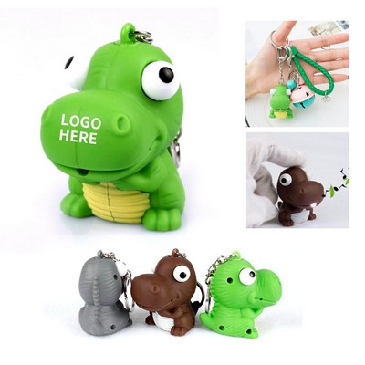 Mini Dino LED & Sound Keychain