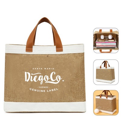 Sustainable Jute Boat Tote Bag