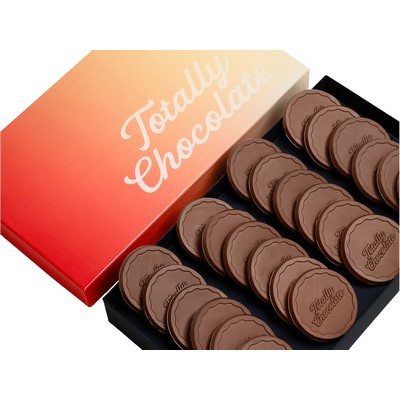 Ultimate 24-Piece Chocolate Shortbread Cookie Gift Set with Luxury Custom Packaging