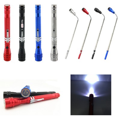 Telescopic Aluminum Flashlight With Magnet