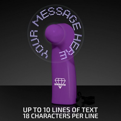 Pre-programmed Purple Mini Fan with White LEDs - PRINTED